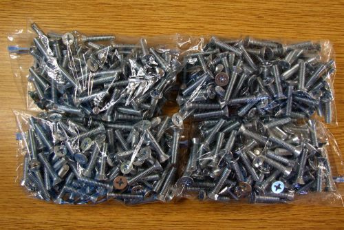 400 pcs. 1/4&#034;-20 x 1 1/4&#034; stainless steel machine screws, phillips, flat head for sale