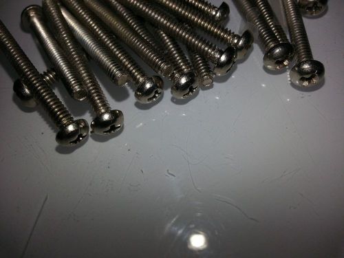 4-40 x 1&#034; nickle plated brass  round head phillips  screws  screw lot 1000 for sale