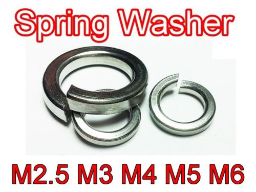 Spring Washer Stainless Steel M2.5 M3 M4 M5 M6 x 20 x 50 x 100 pcs