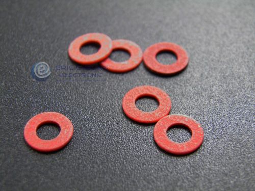 100pcs M4 x 8 x 0.5mm M4 Red Paper Plastic Washers m4x8x0.5 New