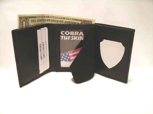 Chile Firefighter Recessed Badge &amp; ID WALLET CREDIT CARDS &amp; ID  CT-152 Leather