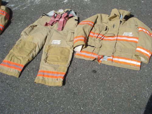 Set 40x28 pants jacket coat 44x38 firefighter turnout fire gear cairns.......s44 for sale