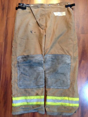 Firefighter pbi gold bunker/turn out gear globe pants dcfd 40w x 28l 2002 guc for sale
