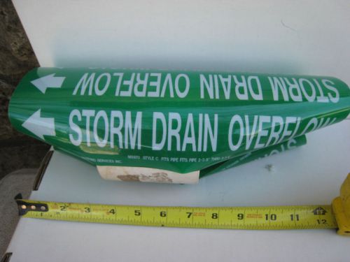 6 marking service storm drain  overflow   2-3/8 x 3-1/4 for sale
