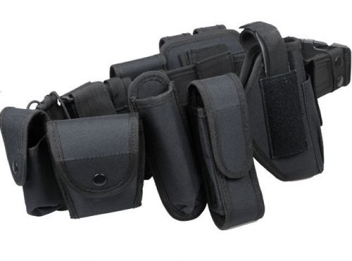 New Police Security Belt Holster Magazine Pouch BK Airsoft Tactical Belt