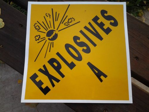 magnetic explosives A truck warning sign