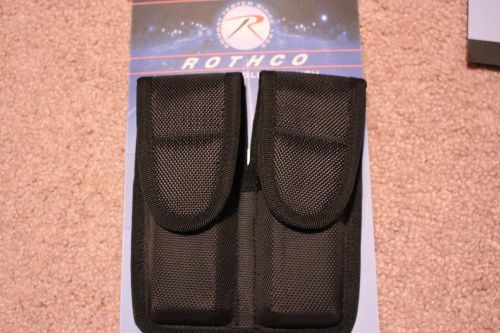 Police nylon double dual magazine mag belt case pouch holder fits most for sale