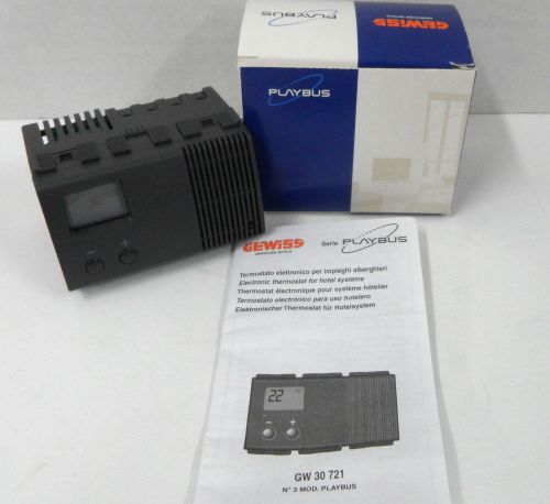 GEWISS Series No 3 Mod. PLAYBUS Electronic Thermostat 12V AC/DC Digital GW30721
