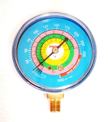 Prime blue (low) 3&#034; r-410a replacement gauge - 500 psi (new) for sale