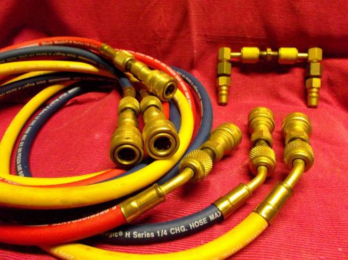 6 ft Ref Hose set with 6 quick connects and 2 nipples