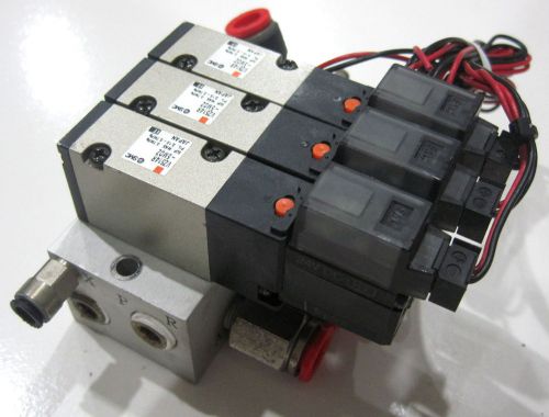 3 port solenoid valve, vz514r-5moz(3 pcs)+ manifold, smc for sale