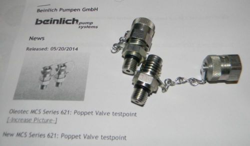 New mcs series 621 poppet valve testpoint m11x1.25 oleotec beinlich 630 bar max for sale