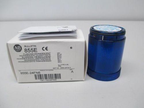 New allen bradley 855e-24fn6 blue flashing incandescent 24v lighting d246982 for sale