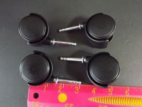 Set of 4-Casters, wheels=1 1/2 ” Stem=just under  1/4 ”-.23 x  1 1/4 ” NEW     FREE Shipping