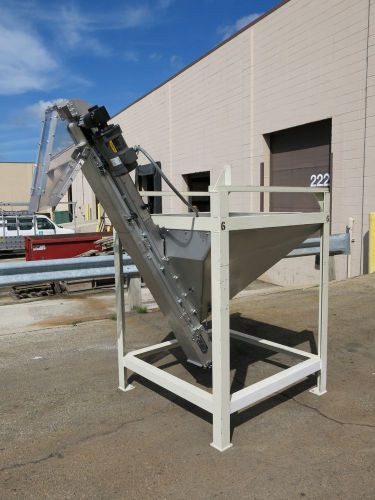 Hopper with dorner unloading conveyor stainless steel for sale