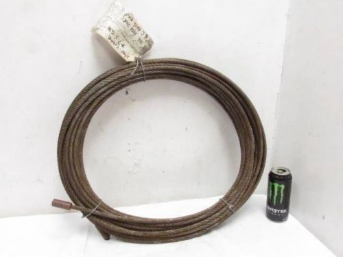 Nice nos heavy duty 3/8&#034; steel wire rope cable 126 ft winch rigging for sale