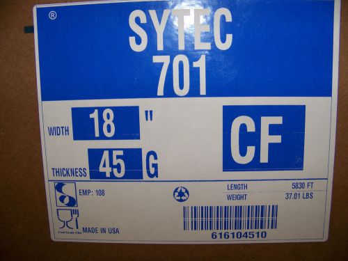 Syfan centerfolded shrink film 18&#034; x 45ga x 5830&#039; shrink wrap. for sale