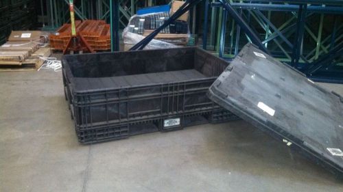 Used black bulk storage containers with lid