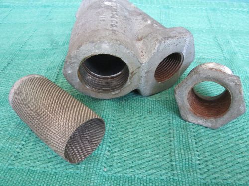 &#034;y&#034;  3/4&#034; steam strainer  / trap fitting   cast iron  #5650  anderson co. for sale