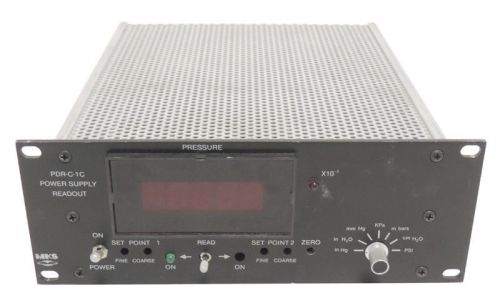 MKS PDR-C-1C Baratron Vacuum Pressure Digital Readout &amp; Power Supply / Warranty