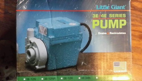 Little giant 4e-34nr - 13.5 gpm 1/12 hp submersible water pump for sale