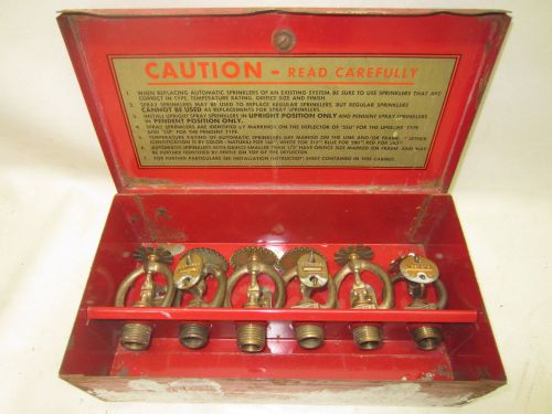 Vintage reliable sprinkler head job box 6 heads 1964 model c grimes d steampunk for sale