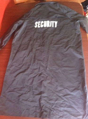 Security trench rain coat neese industries large black 1650c po#412 for sale