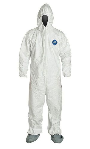 Brand new dupont tyvek coverall bunny suite with hood and boots - ty122s / 2xl for sale