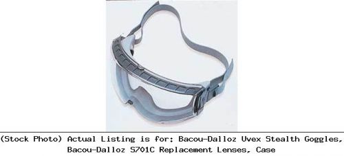 Bacou-Dalloz Uvex Stealth Goggles, Bacou-Dalloz S701C Replacement Lenses, Case