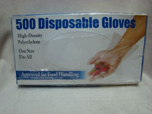 500 DISPOSABLE GLOVES FOOD HANDLING Work Home Kitchen Polyethylene Recyclable