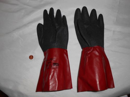 6 pair of AlphaTEC Ansell14&#034; Lined Nitrile Gloves With Aggressive Grip Size 10