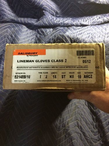 Electrical Gloves, Size 10,14 In. L, PR E214RB/10