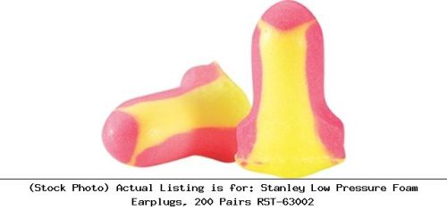 Stanley Low Pressure Foam Earplugs, 200 Pairs RST-63002 Ear Plugs
