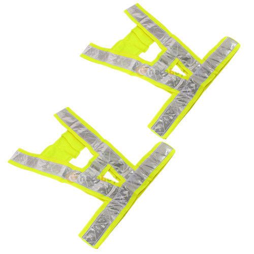 2xhigh safety security visibility reflective vest gear us shipping for sale