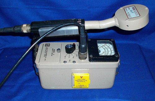 Ludlum 3 w/ 44-9 gm pancake probe &amp; check source geiger radiation survey a/b/g for sale