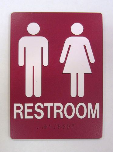 ADA Sandblasted Sign, Unisex Restroom 8.5&#034; x 6&#034; x 1/4&#034;