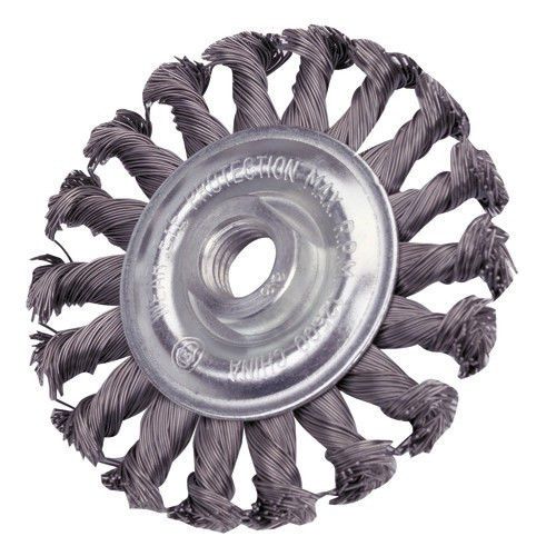 4&#039;&#039; knotted wire wheel 12500 rpm maximum 5/8-11&#034; arbor size for sale