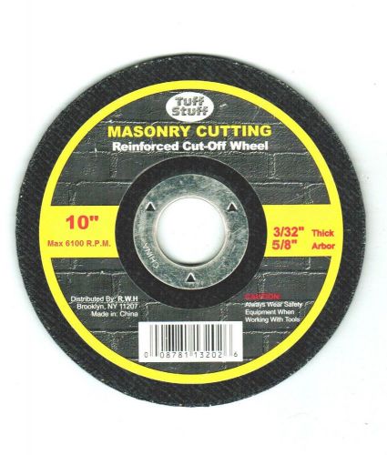 Masonry Cutting Reinforced Cut-Off Wheel 10&#034; x 3/32&#034;, 5/8&#034; Arbor