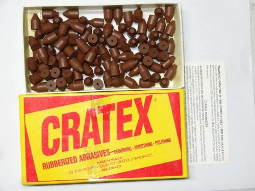 100 new cratex 3/8&#034; x 5/8&#034; x 1/16&#034; 10-f 10f rubberized abrasives bullet points for sale