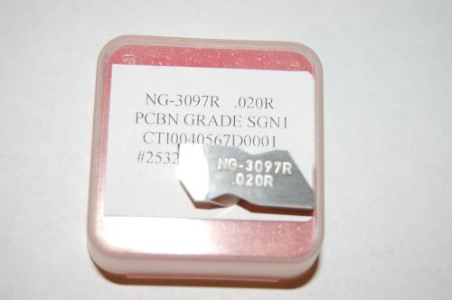 Pcbn, sgn1  ng-3097 r grooving insert, .097 wide,  .020 radius nib for sale