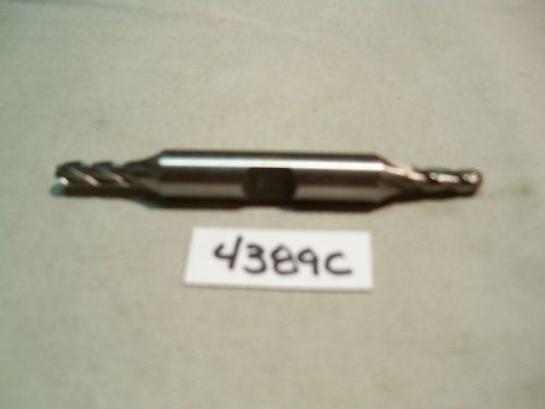 (#4389C) Resharpened .182/.182 Inch Double End Style Ball Nosed End Mill