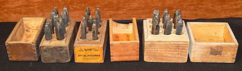 Vintage Industrial Steel Figure Stamps 3/16  5/16 Miller Falls Tools
