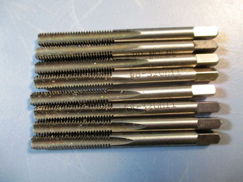 Lot of 8 Hand Taps, 2 flute, #8-32 RB NC, HS, GH11