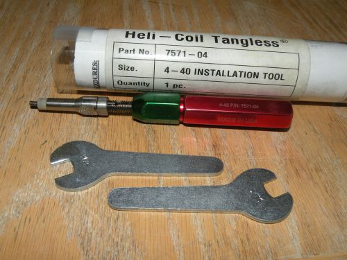 Heli Coil 7571 -04 Tangless 4-40  Installation Tool &amp; 4-40 Inserts T3585-04CW112