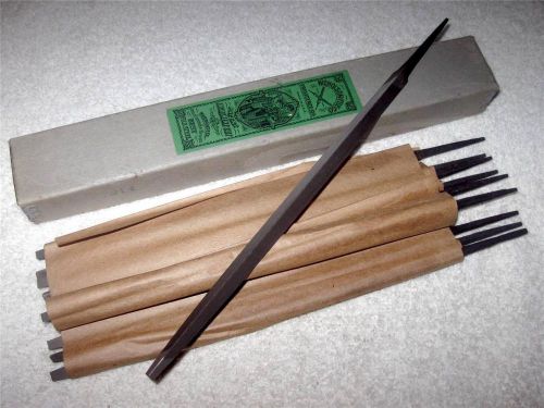 Vintage Nicholson 8&#034; Extra Slim Taper File Lot with Box - 11 Total - NOS - USA