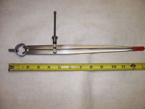 Dividers, nice starrett no. 83, machinist 12&#034; dividers with quick adjust nut usa for sale