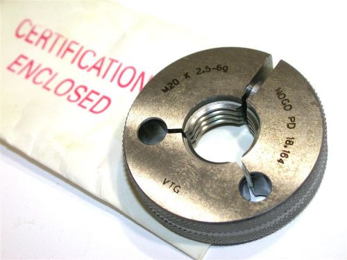 VERMONT GAGE NO GO THREAD RING GAGE  M20X2.5-6g w/CERTIFICATION