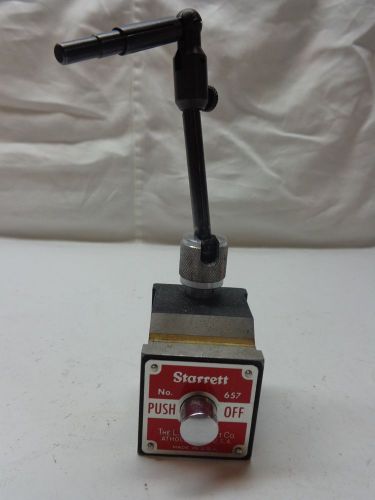 Starrett 657 magnetic base indicator holder &amp; swivel post assembly, excell cond for sale