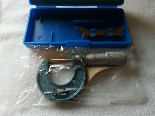 New  DRAPER OUTSIDE MICROMETER 0-1&#034;  Sealed in bag, never been used.