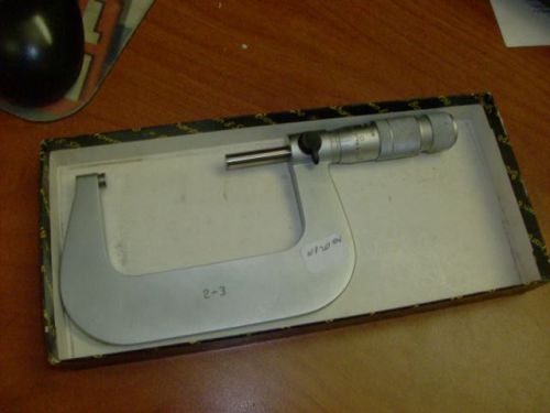 Brown &amp; sharpe 2-3 inch micrometer excellent condition for sale